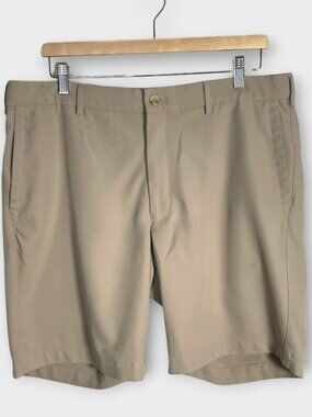 Peter Millar Performance Shorts Men's 36 Khaki Golf Casual
